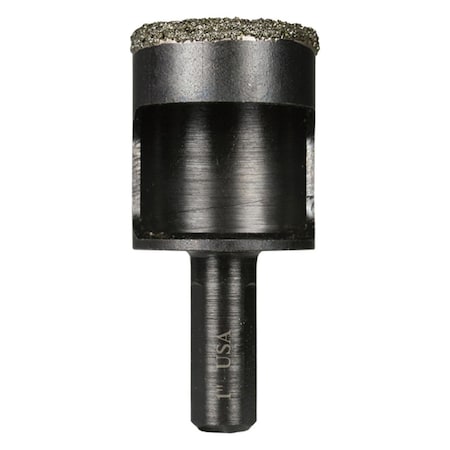 1 In. Diamond/Tile Drill Bit, 1/4 In. Hex Shank